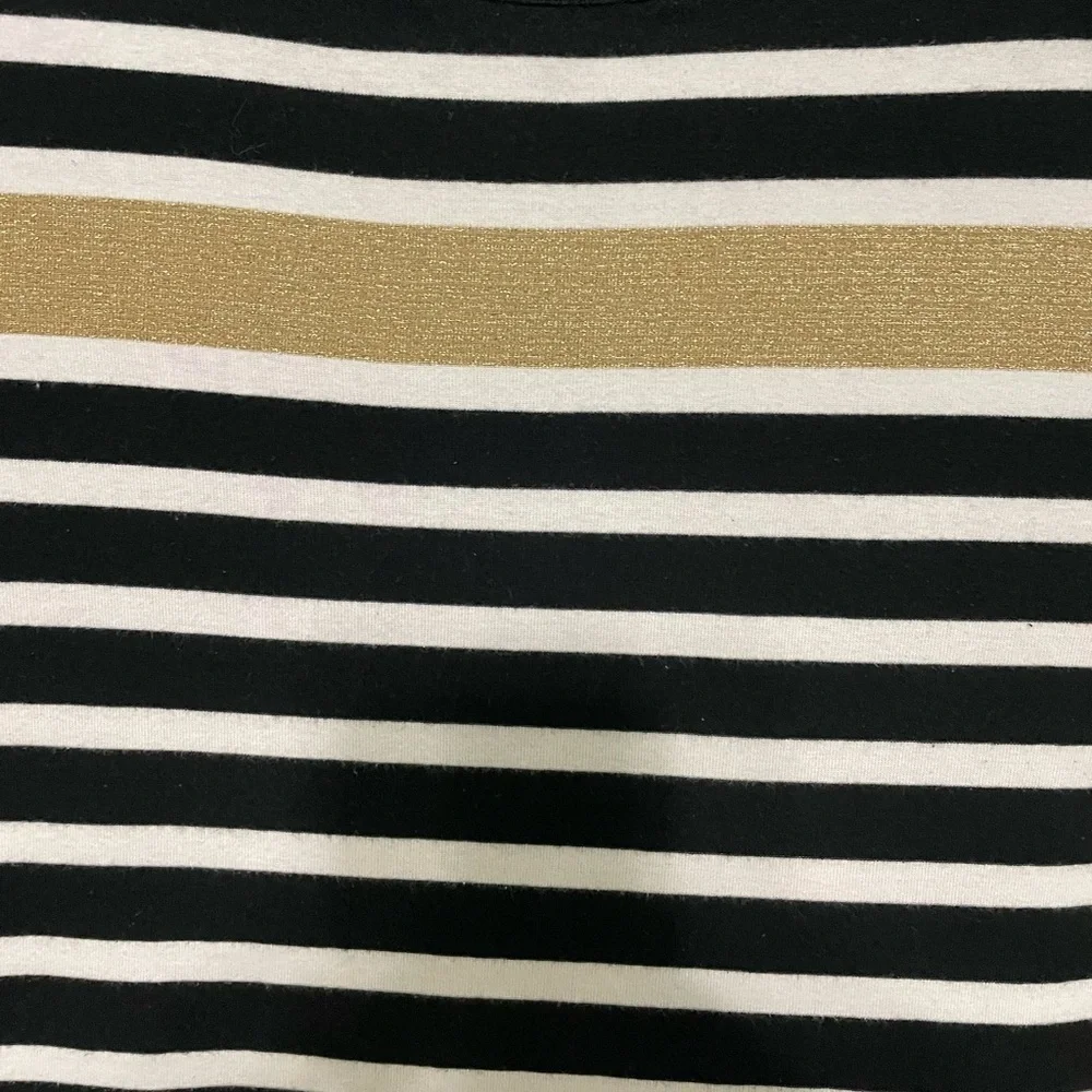Lauren Ralph Lauren boat neck shirt size M gold stripe across front great shape - Picture 5 of 6